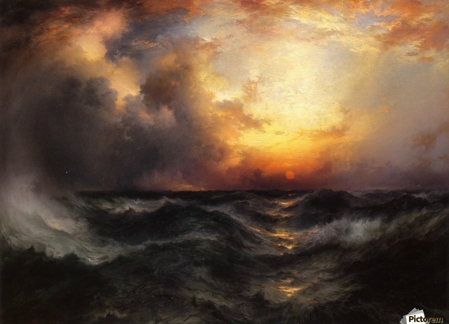Sunset in Mid-Ocean by Thomas Moran Wall Art